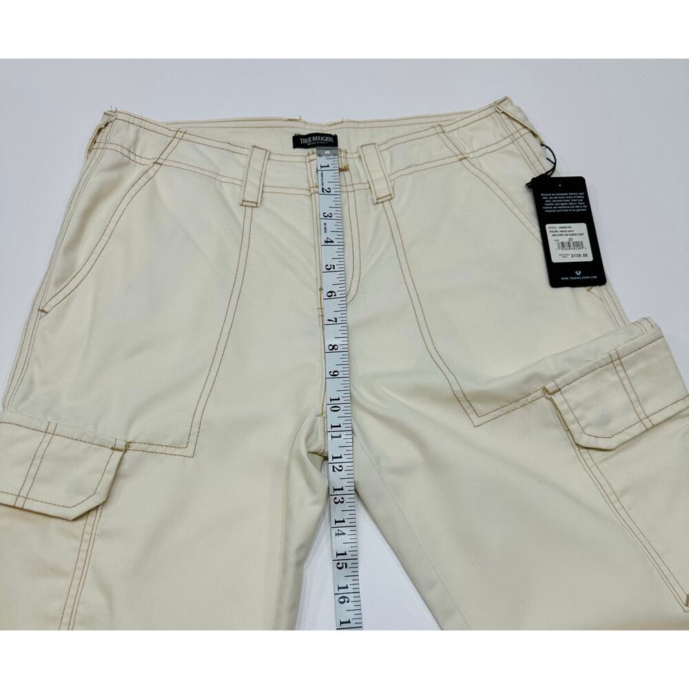 True Religion Ivory Cargo Pants Women’s Size 27 NWT - Picture 9 of 10